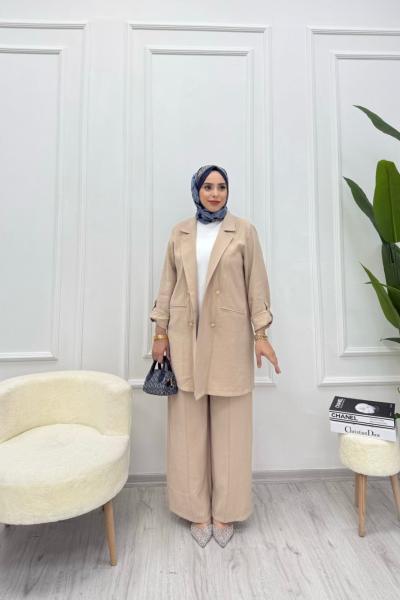 KUPRA CEKET TAKIM  Bej