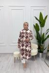 Uzun Desenli Tunik Bordo