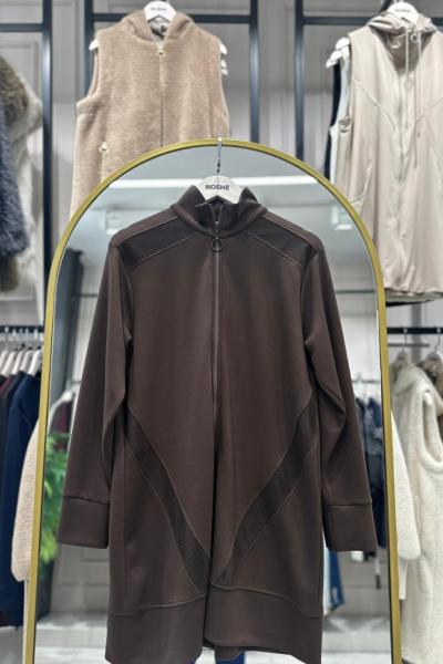 File Detaylı Oysho Kumaş Kadın Ceket  Kahverengi