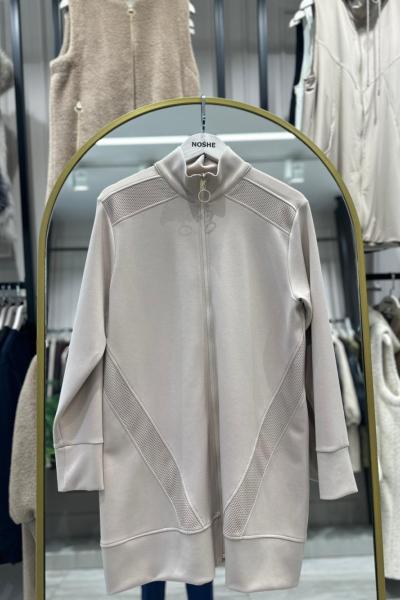 File Detaylı Oysho Kumaş Kadın Ceket  Bej