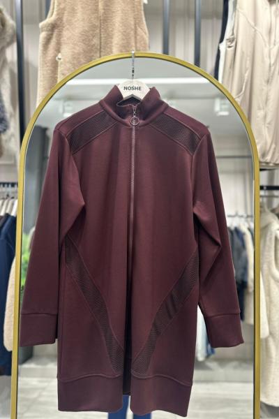 File Detaylı Oysho Kumaş Kadın Ceket  Bordo