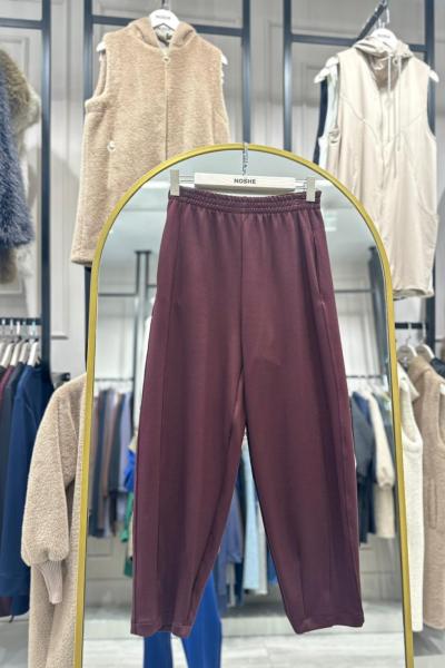 Oysho Kumaş Kadın Şalvar Pantolon Bordo