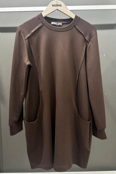 Kanguru Cepli Tunik Kahverengi