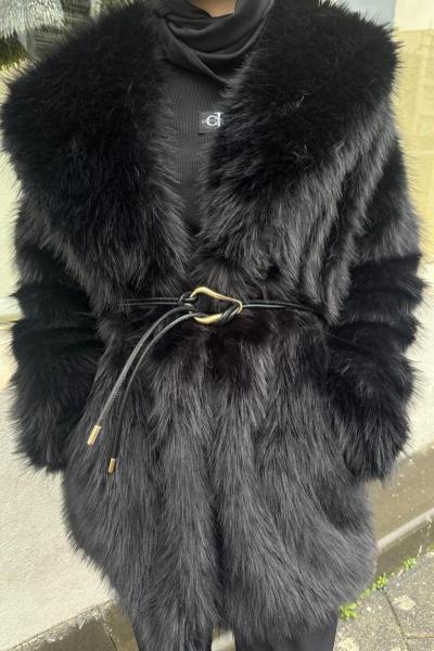 Kadın Kürk Ceket Siyah