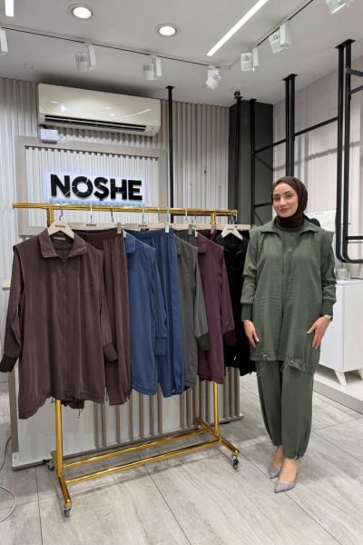 Stoper Detaylı İçlikli Yelek Yeşil