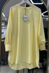 Linda Kumaş  Düz Kesim Tunik Sarı