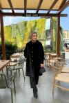 Düğmeli Angora Kaban  Siyah