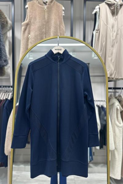 File Detaylı Oysho Kumaş Kadın Ceket Lacivert