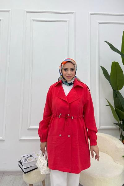 Kadın İpek Kupra BLAZER Ceket  Nar