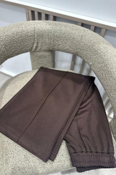 Oysho Bol Paça Kumaş Pantolon Kahverengi