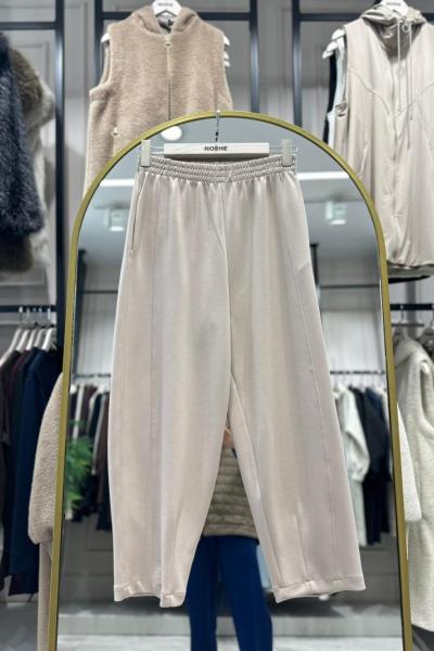 Oysho Kumaş Kadın Şalvar Pantolon Bej