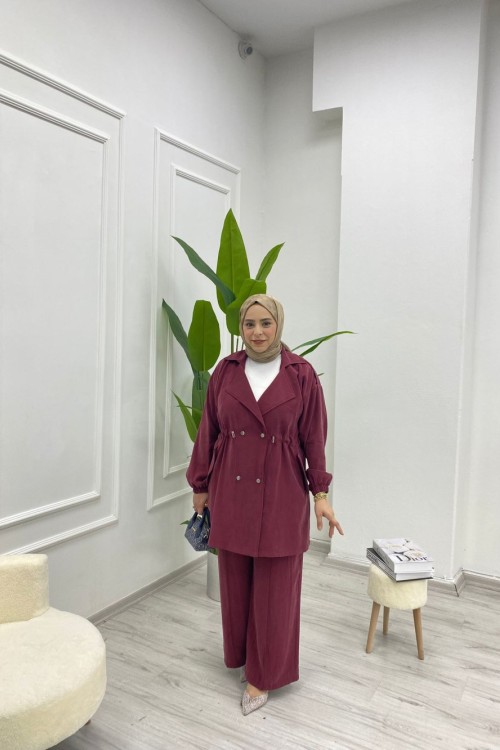 Benatu Kupra Takım Bordo Karanfil