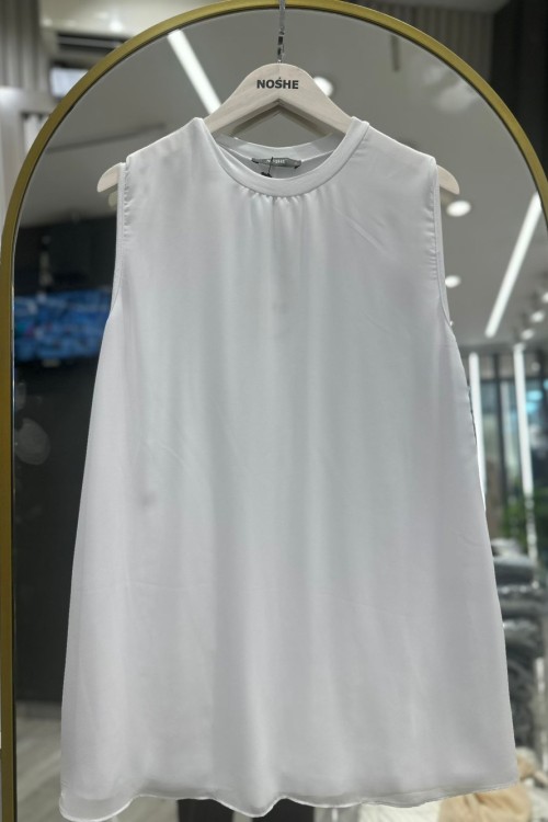 ÖNÜ ŞİFON İÇLİK Beyaz
