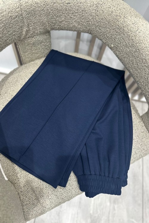 Oysho Bol Paça Kumaş Pantolon Lacivert